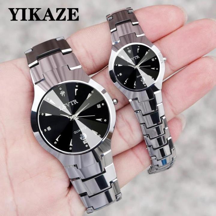 Gorgeous Couple Stylish Watch Stainless Steel Chain Waterproof