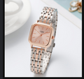 Fashion Square Women Quartz Watch Roma Dial Stainless Steel Strap Wristwatches Reloj Mujer Girls Clock Gift（Without Box）