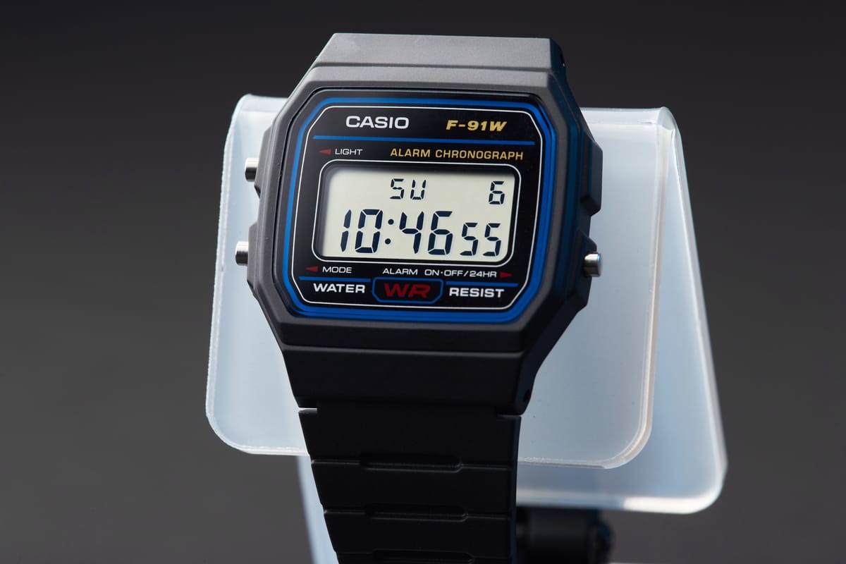 Original Casio - F-91W-1DG Digital Wrist Watch For Men's Waterproof