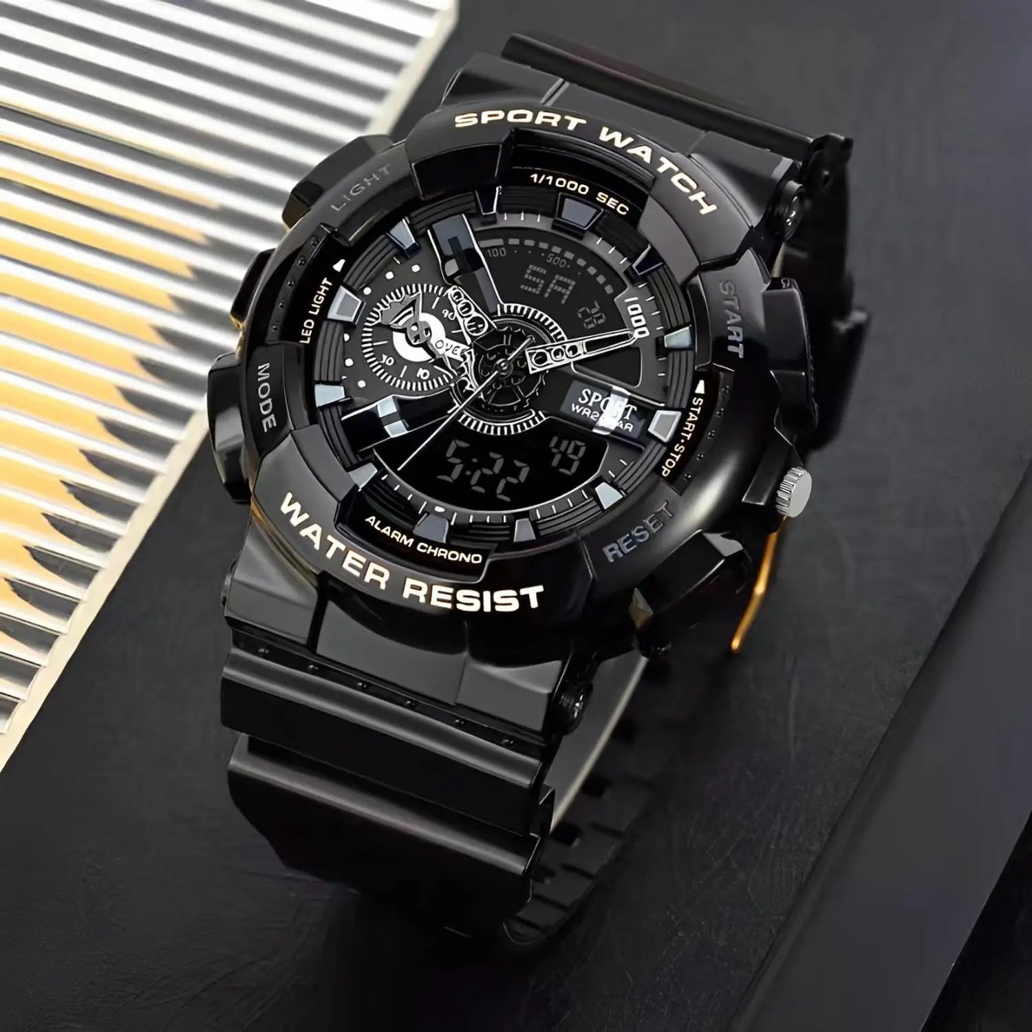 Fashion Sports Digital Watch for Men Shockproof Waterproof Dual Display Man Wristwatches LED Chrono Alarm Clock Mens Watches
